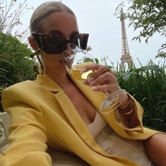 ?️ New Saint Laurent SLM119 BLAZE 002 Sunglasses - Havana Frame, Green Lenses main image 11